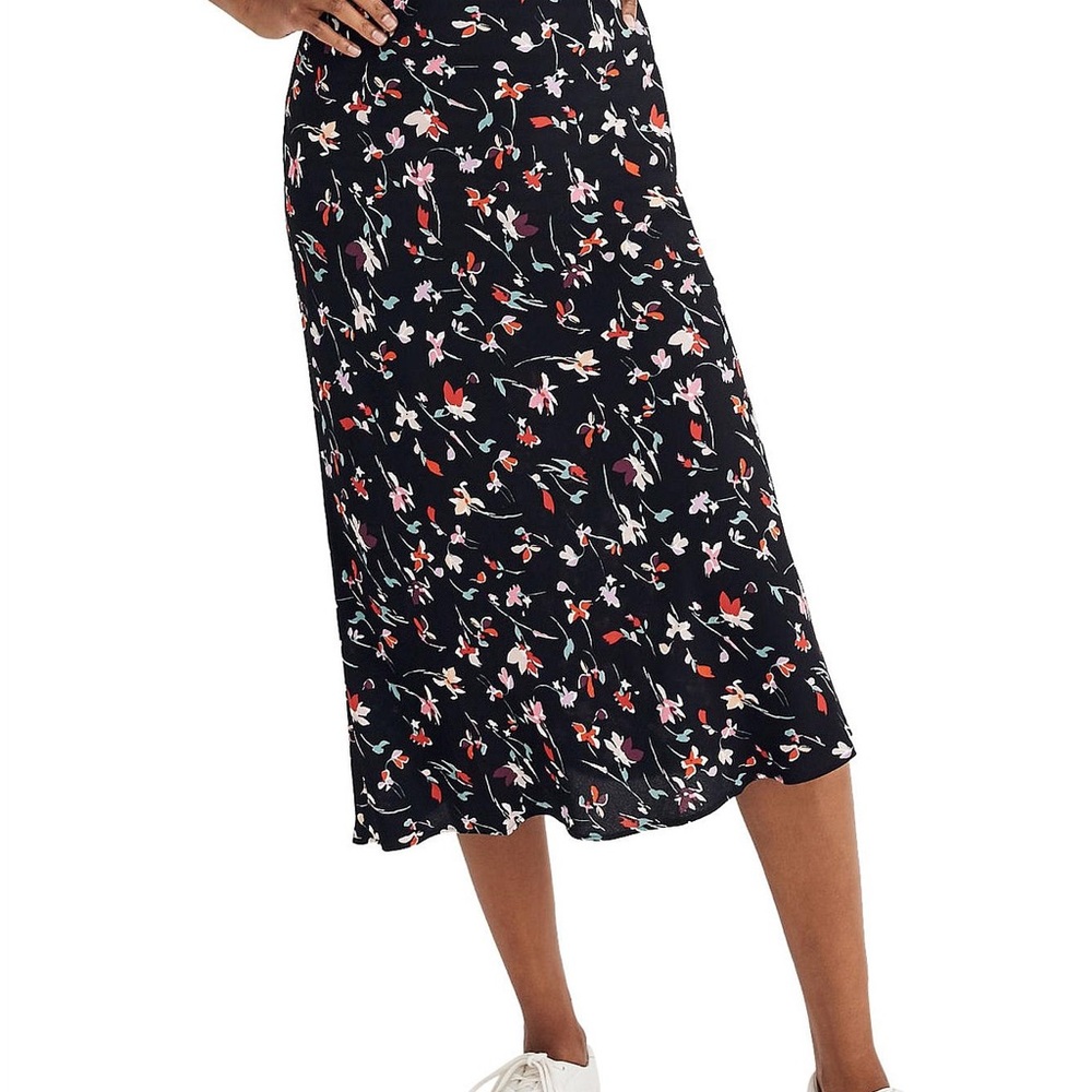 🌸MADEWELL MIDI SLIP SKIRT IN DRIFTING FLOWERS🌸